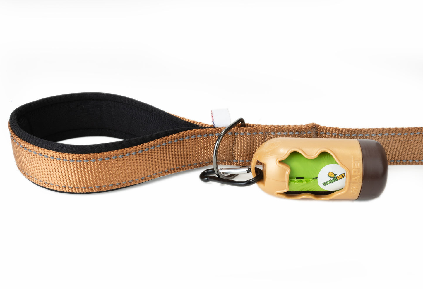 Copper Brown Flat Nylon Dog Leash