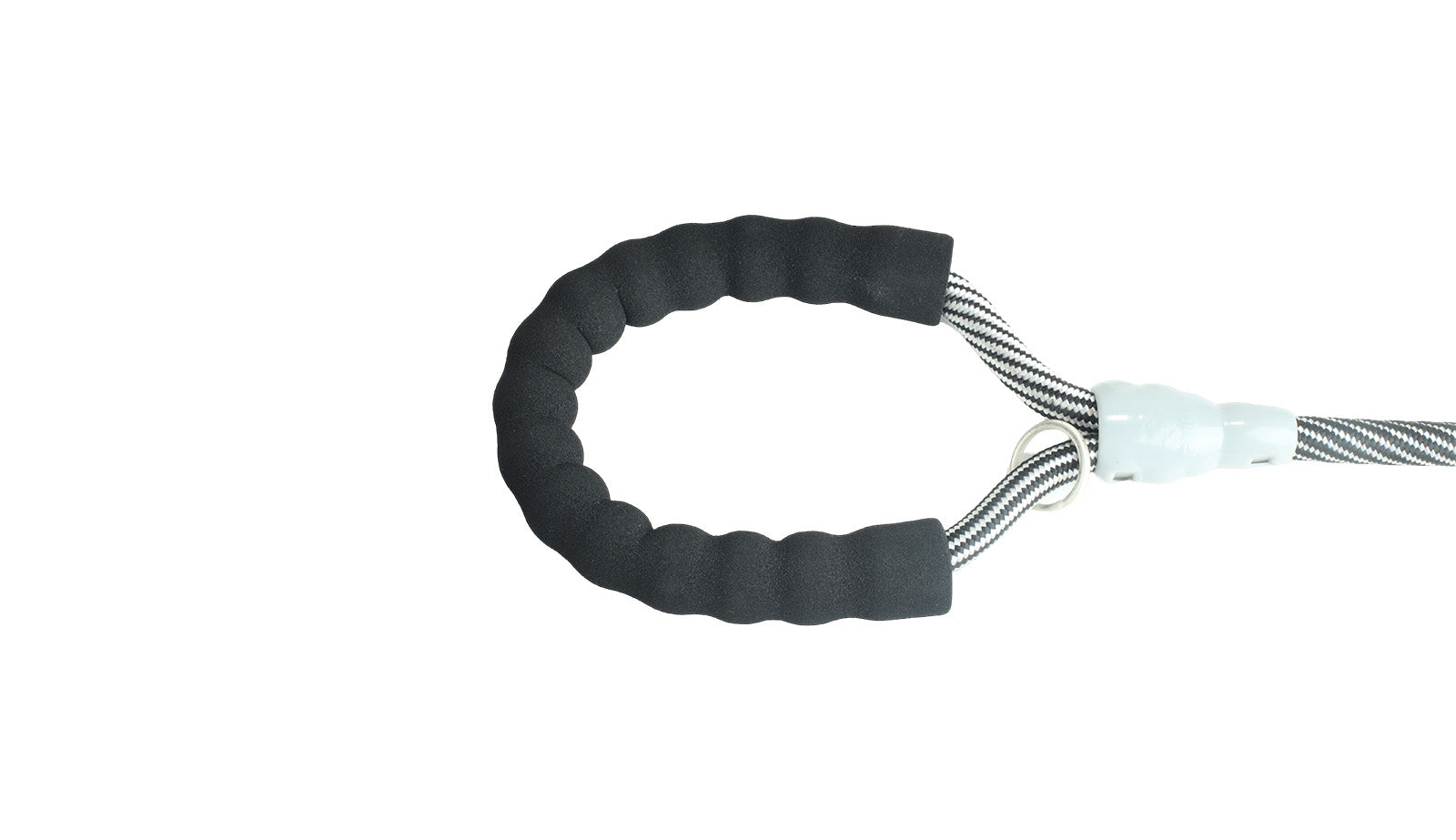 Black - Light Grey Serpentine Polyester Non Reflective Dog Rope