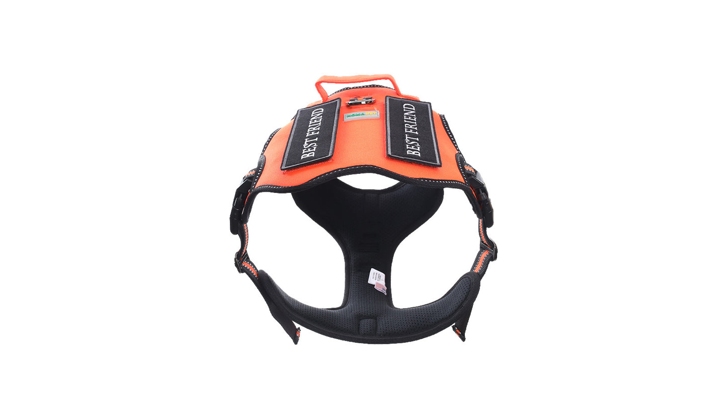 Orange Tactical Dog Harness