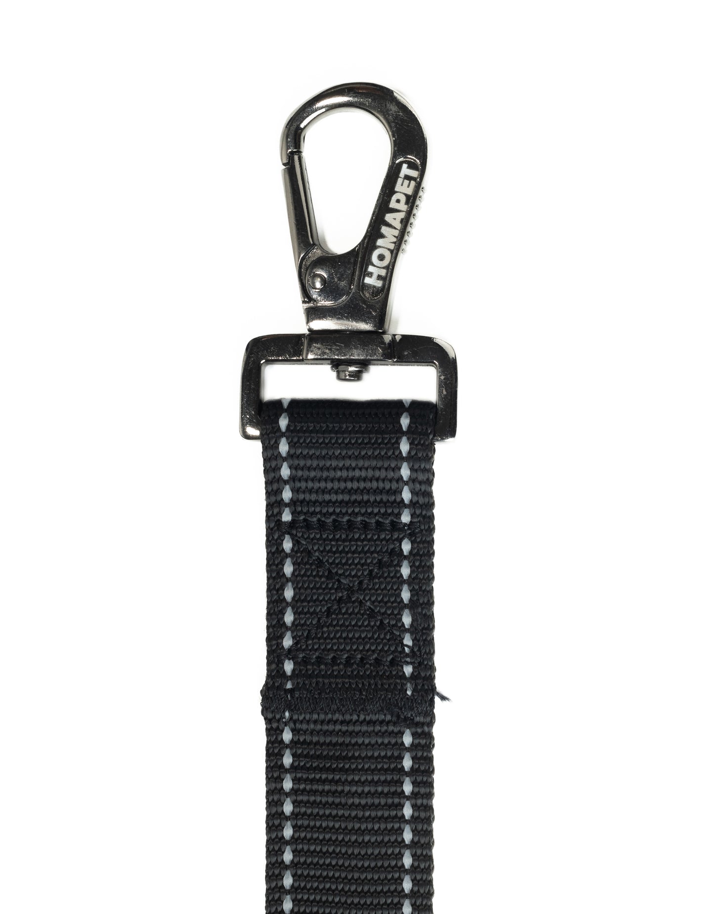 Black Flat Nylon Dog Leash