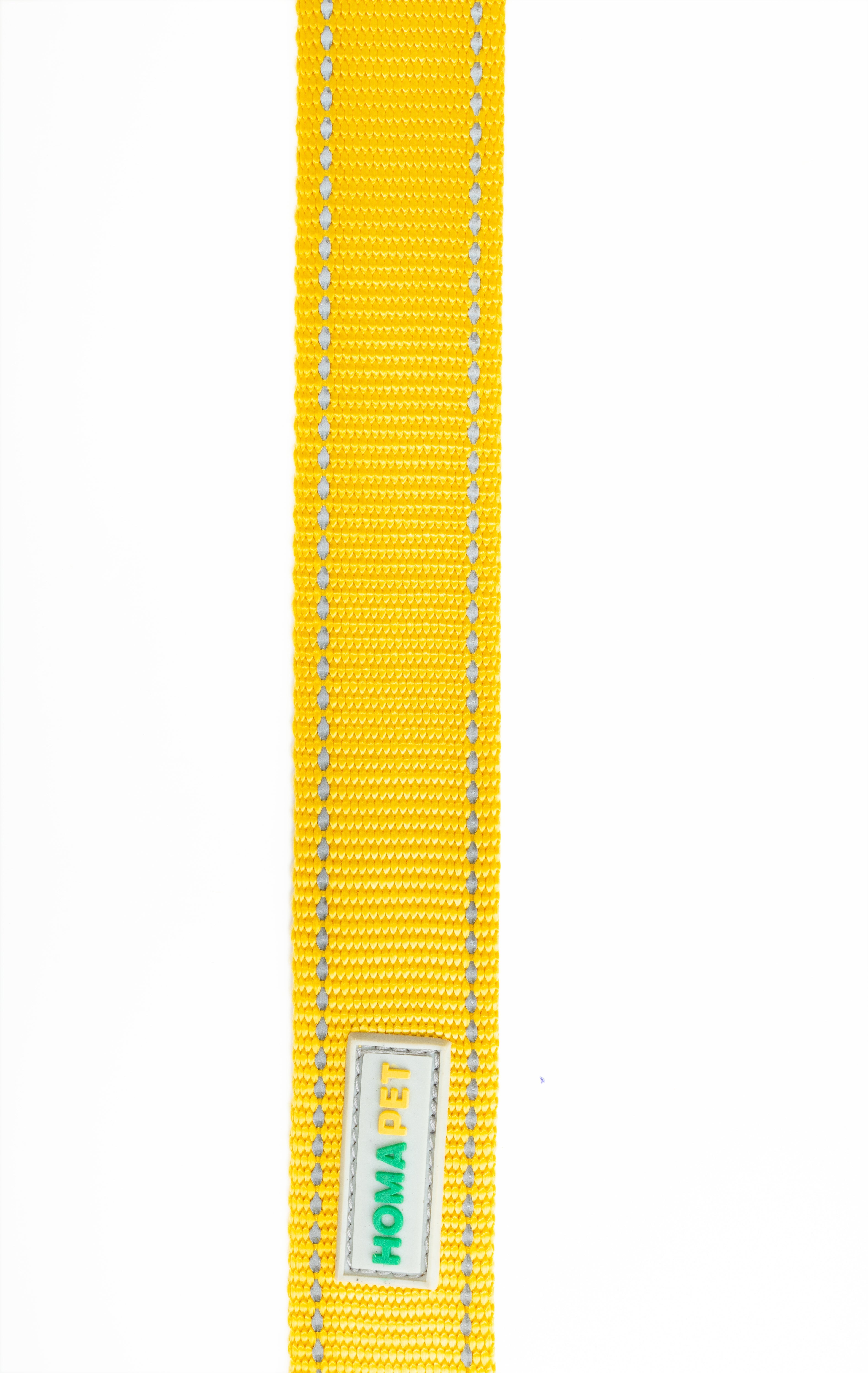Yellow Flat Nylon Dog Leash