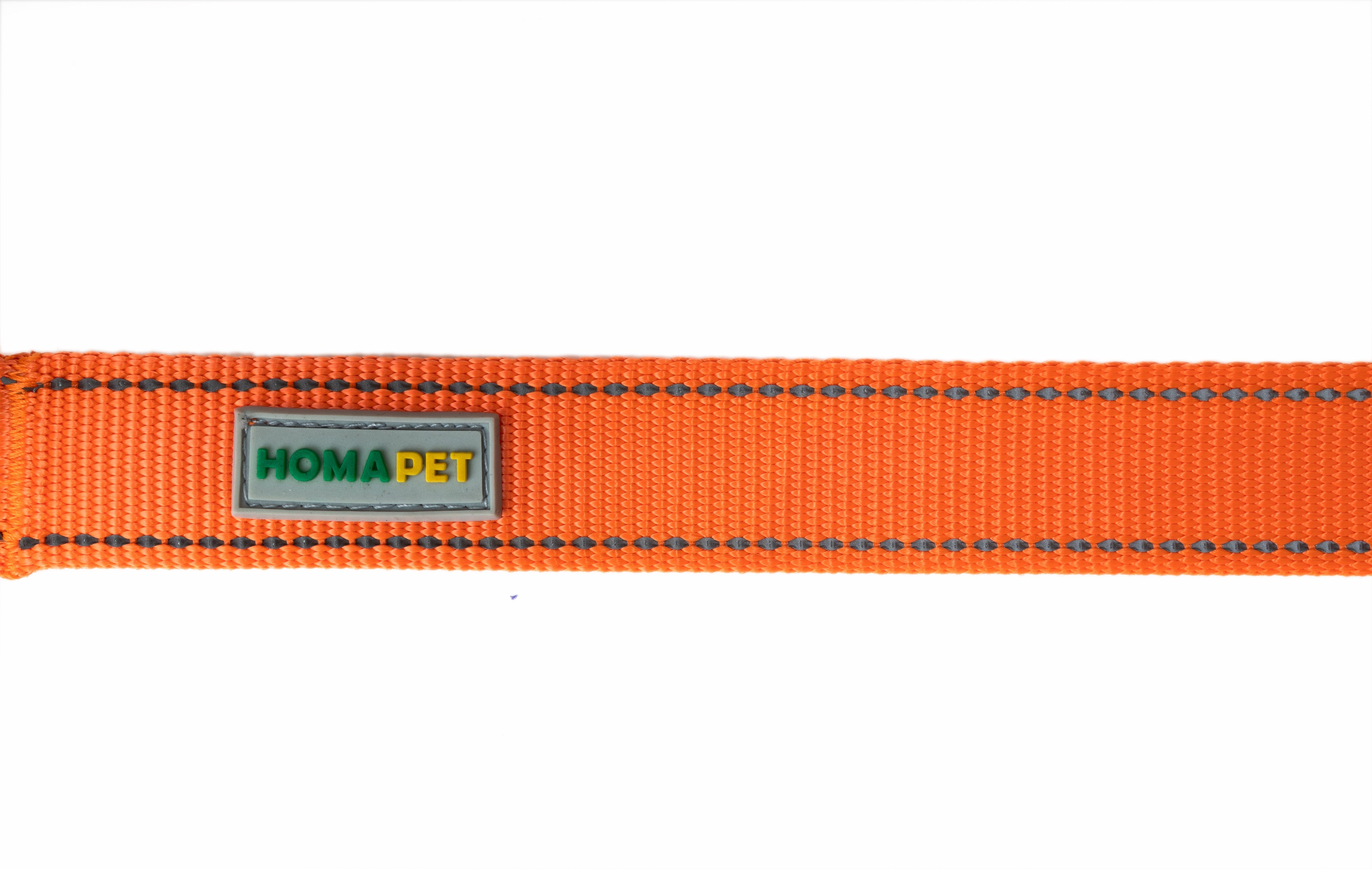 F Orange Flat Nylon Dog Leash