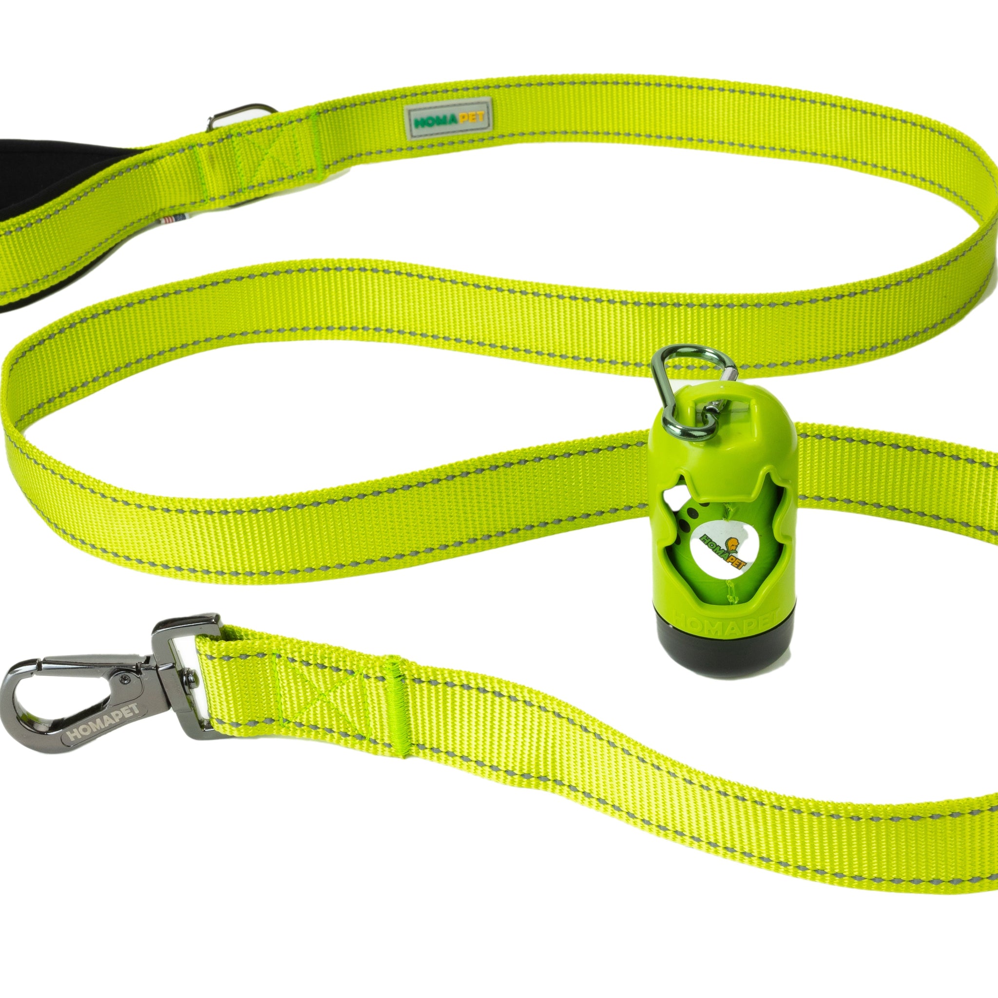 FS Green Flat Nylon Dog Leash