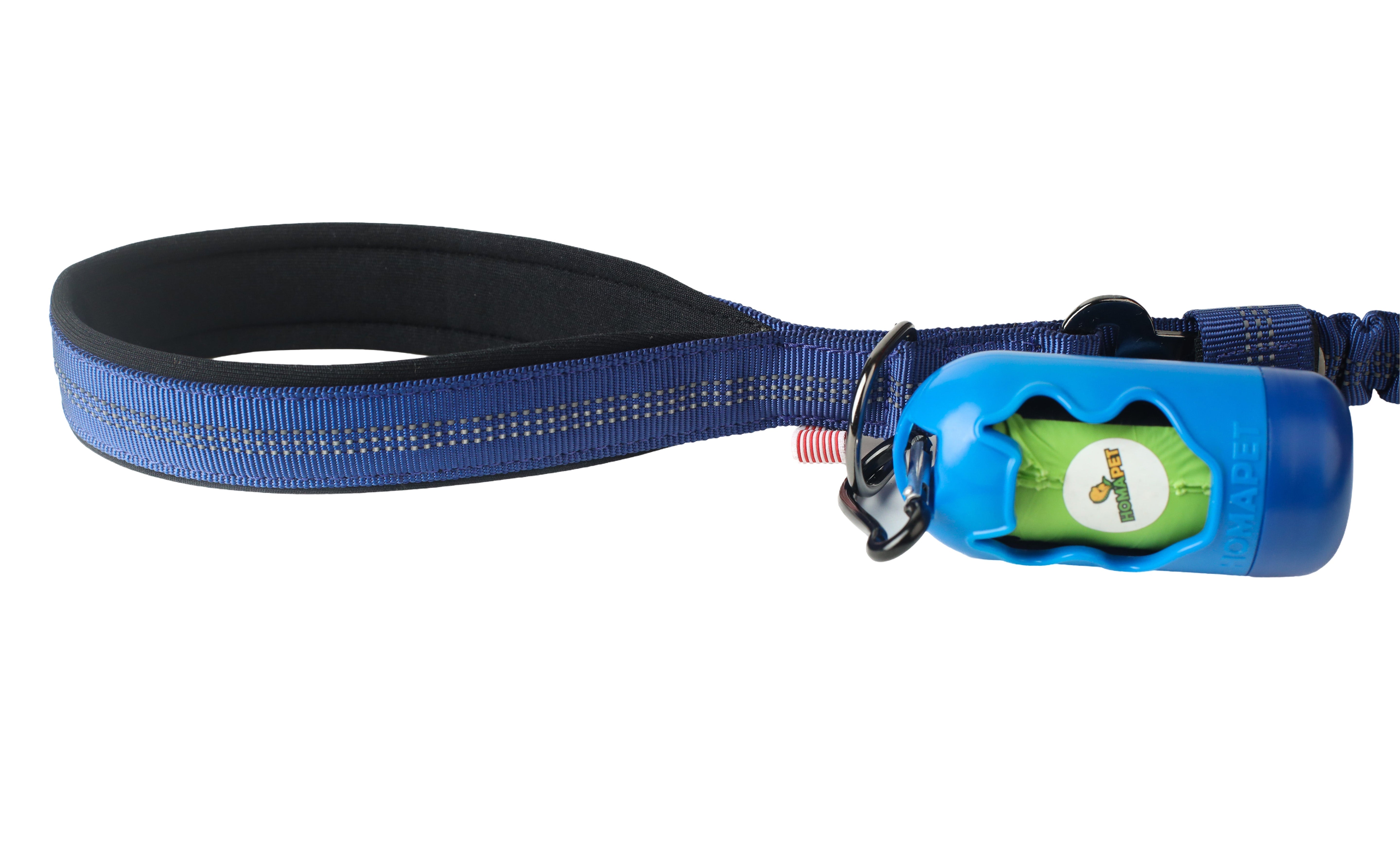 Sodalite Blue Nylon Full Bungee Dog Leash