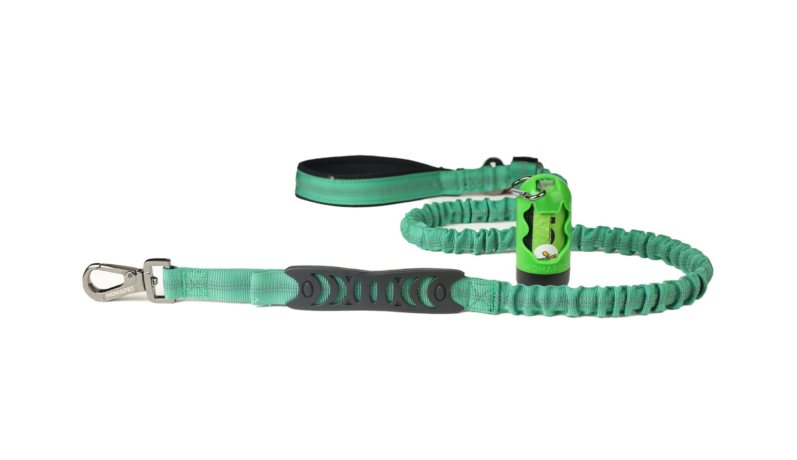Poly Green Nylon Full Bungee Dog Leash